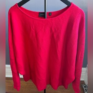 Cyrus Red Knit Top Dolman Sleeves 2XL